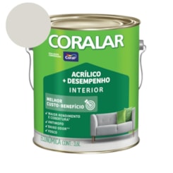 Tinta Acrílica Econômica Coralar Acrílico Branco Gelo Coral 3.6L