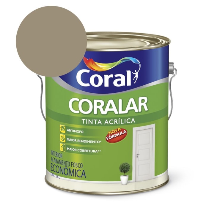 Tinta Acrílica Econômica Coralar Acrílico Fosco Concreto 3.6l Coral