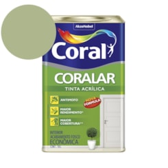 Tinta Acrílica Econômica Coralar Acrílico Fosco Verde Kiwi 18l Coral