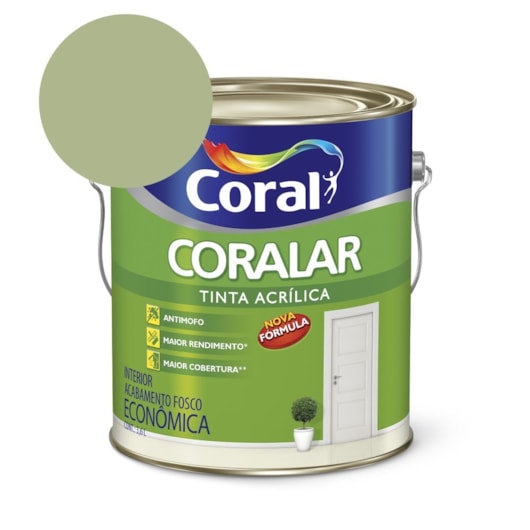 Tinta Acrílica Econômica Coralar Acrílico Fosco Verde Kiwi 3.6l Coral - Imagem principal - aff0c9f4-8f06-41c7-9899-14dfe178361e