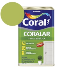 Tinta Acrílica Econômica Coralar Acrílico Fosco Verde Limão 18l Coral