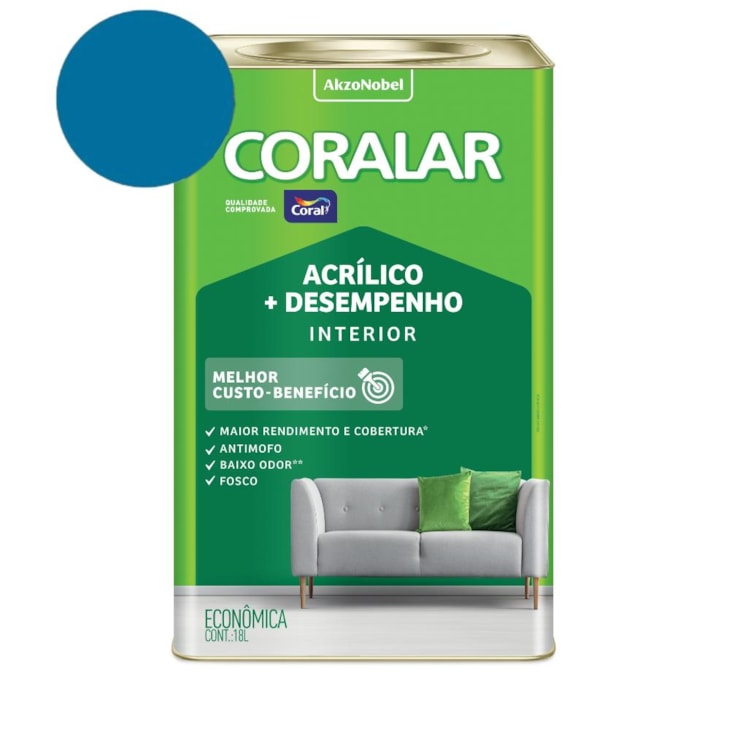 Tinta Acrílica Mais Desempenho Coralar Fosco Lua Do Sertão Coral 18L