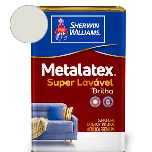 Tinta Acrílica Melatex Superlavável Brilho Branco Gelo Sherwin Williams 18L - Imagem principal - 031d7168-0010-408b-afcc-82ef6ee52ad4
