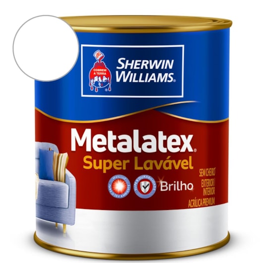 Tinta Acrílica Melatex Superlávavel Brilho Branco Sherwin Williams 3,6L - Imagem principal - 1f25d95a-779c-47ff-b324-de1cc8e52357