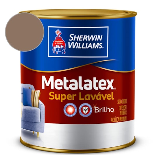 Tinta Acrílica Melatex Superlavável Brilho Marrom Historico Sherwin Williams 3,6L - Imagem principal - 1d35ae43-2424-4ce1-acfb-16ce9e3aa4bd