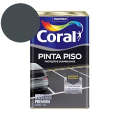 Tinta Acrílica Pinta Piso Cinza Escuro Fosco Coral 18L