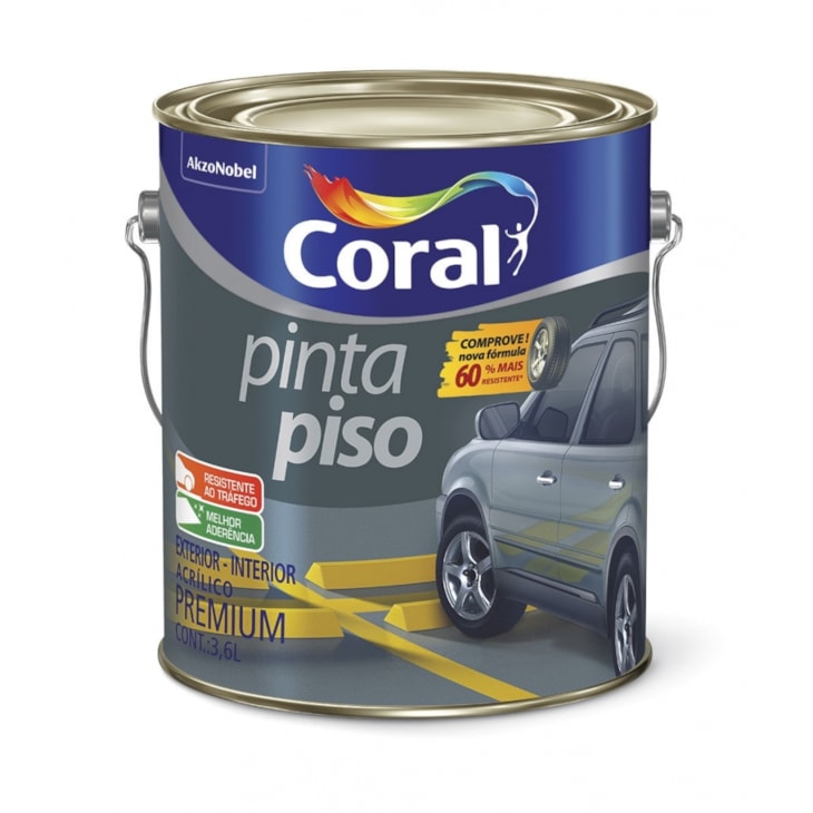 Tinta Acrílica Pinta Piso Fosco Azul 3.6l Coral