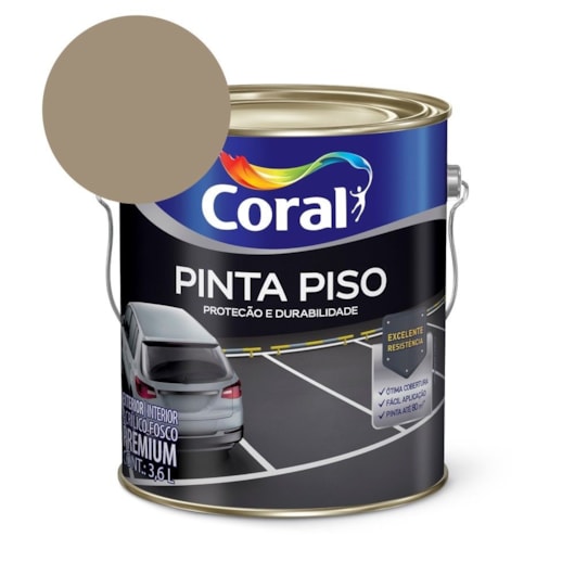 Tinta Acrílica Pinta Piso Fosco Concreto Coral 3.6l - Imagem principal - 617482ee-636f-49fc-b255-117da99a642f