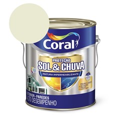 Tinta Acrílica Premium Eggshell Proteção Sol & Chuva Pintura Impermeabilizante Algodão Egípcio 3,6L Coral