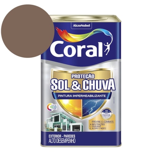 Tinta Acrílica Premium Eggshell Proteção Sol & Chuva Pintura Impermeabilizante Cogumelo Japonês 18L Coral - Imagem principal - 9d9f361d-636a-49a5-8950-d0c57e570bbc