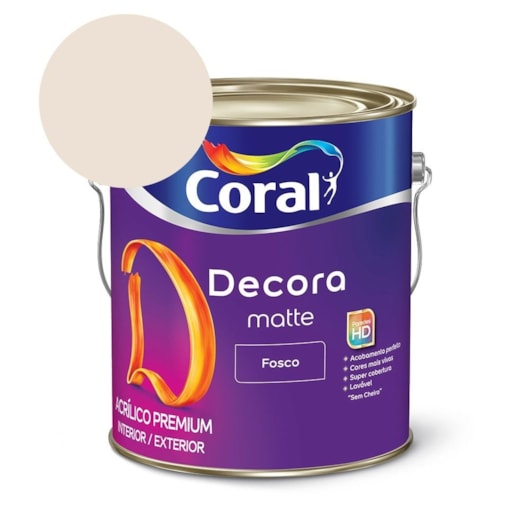 Tinta Acrílica Premium Fosco Decora Matte Algodão Egípcio Coral 3,6l - Imagem principal - e765735f-4ab8-456e-9426-d973c9e98603