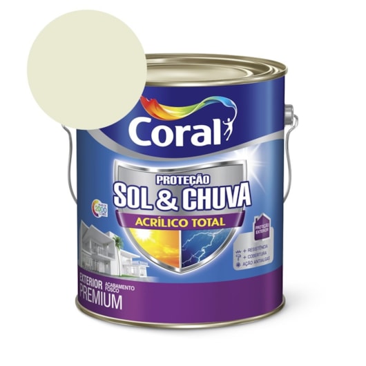 Tinta Acrílica Premium Fosco Proteção Sol & Chuva Acrílico Total Algodão Egípcio 3,6L Coral - Imagem principal - 3accdf54-483d-4cce-a6fd-429b7100ee70