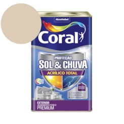 Tinta Acrílica Premium Fosco Proteção Sol & Chuva Acrílico Total Areia Coral 18L