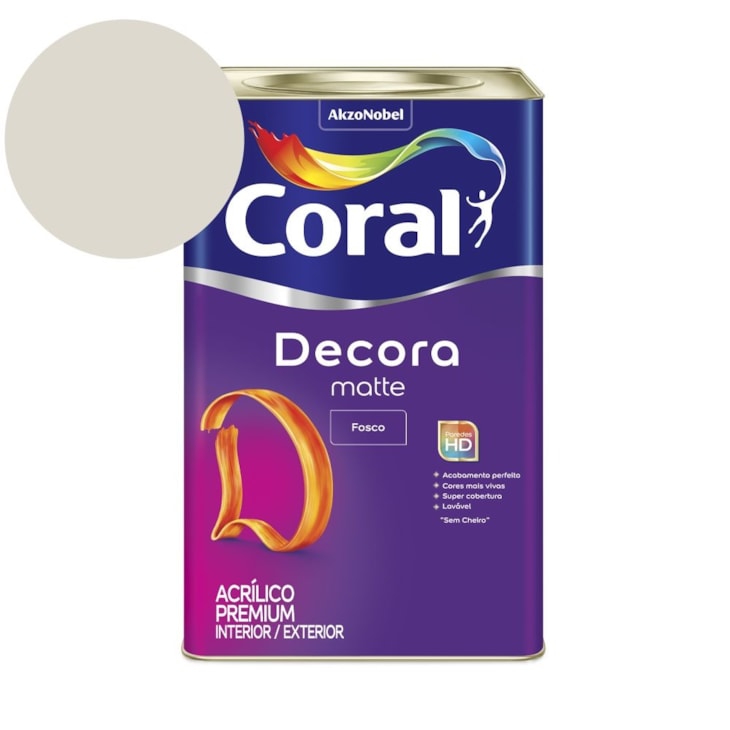 Tinta Acrílica Premium Matte Decora Gelo Coral 18L