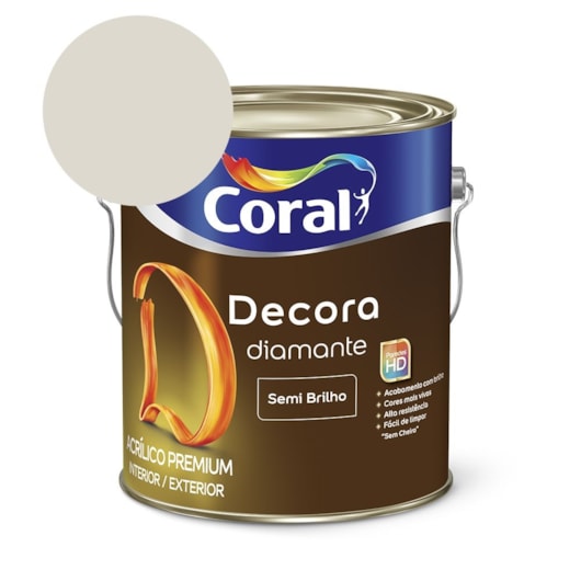 Tinta Acrílica Premium Semi Brilho Decora Diamante Gelo Coral 3,6l - Imagem principal - ddcfa49f-d83e-4fd4-84da-70a12e78c77a