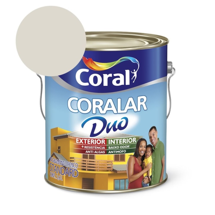 Tinta Acrílica Standard Coralar Duo Fosco Gelo 3.6l Coral