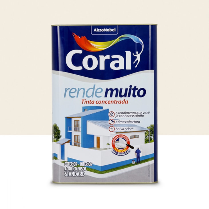 Tinta Acrílica Standard Fosco Rende Muito Branco Neve Coral 18L