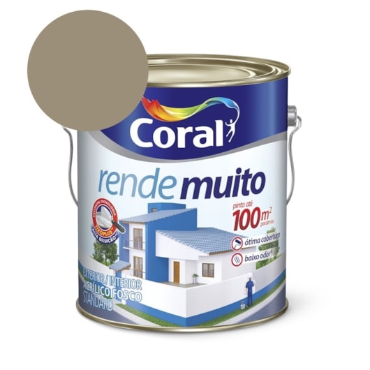 Tinta Acrílica Standard Fosco Rende Muito Concreto 3,2l Coral - Imagem principal - fe159542-bb5f-47fc-8d49-de81d50435bf