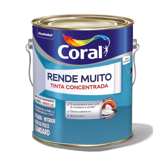 Tinta Acrílica Standard Fosco Rende Muito Madeira Acinzentada 3,2l Coral - Imagem principal - 8be6074f-beb1-46ba-8247-7377e797a483