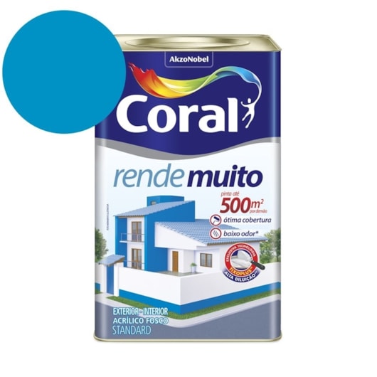 Tinta Acrílica Standard Fosco Rende Muito Oceano 16l Coral - Imagem principal - 40d4929a-302a-4613-bad5-679575edf4d6