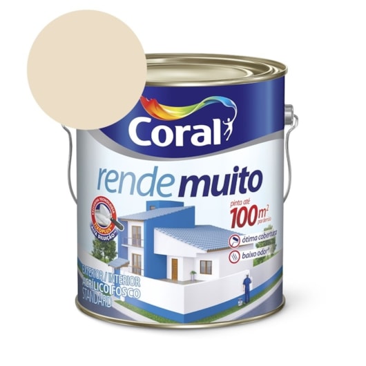 Tinta Acrílica Standard Rende Muito Palha Coral 3,2L - Imagem principal - 5d6ef209-e420-4429-872f-2e5f1ce1465e