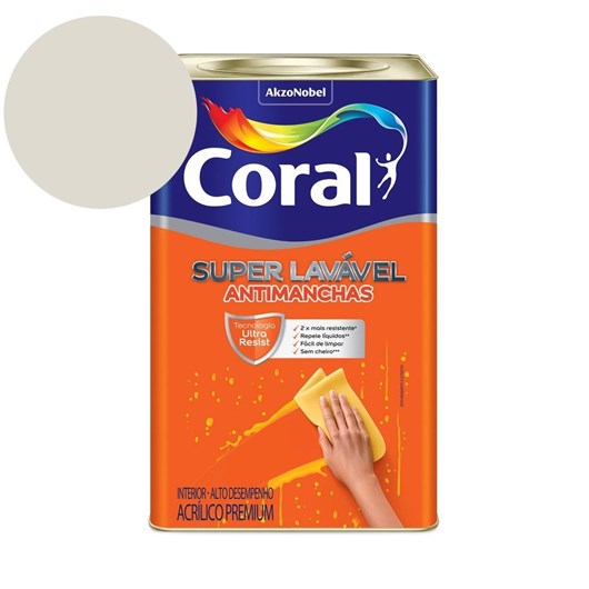 Tinta Acrílica Super Lavavel Eggshell Gelo 18l Coral - Imagem principal - 9acc6d11-7f3c-4a9d-a013-daece7047dc8
