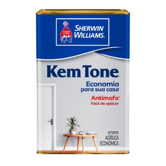 Tinta AcrílicaKemtone Fosco Brilhante  Sherwin-Williams 18L - Imagem principal - 8154487c-c8ad-4ef0-abd6-55e3a8772fa8
