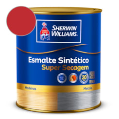 Tinta Esmalte Super Secagem Alto Brilho Vermelho Sherwin Williams 0,9L