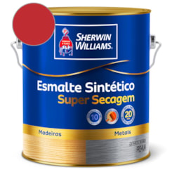 Tinta Esmalte Super Secagem Alto Brilho Vermelho  Sherwin Williams 3,6L