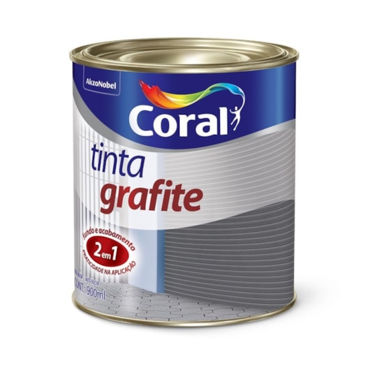 Tinta Grafite Escuro Fosco Coral 900ml  - Imagem principal - 10bd6ad6-c875-4c9e-b5ad-fb4ff768fe3b