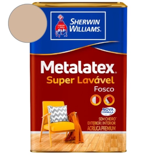 Tinta Metalatex ACR Fosca Areia Sherwin Williams 18L - Imagem principal - 444b7a40-d706-49ea-b704-f620d0482926