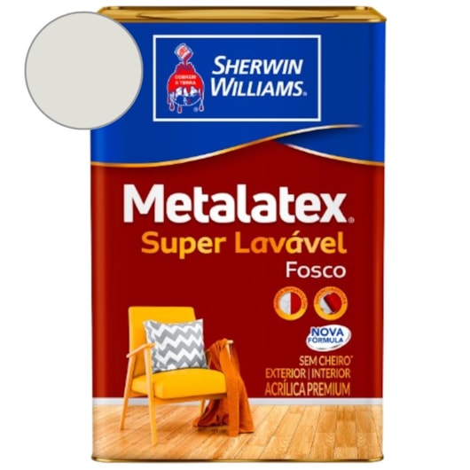 Tinta Metalatex ACR Fosca Branco Gelo Sherwin Williams 18L - Imagem principal - 991eac7e-a58f-4728-8ac0-e64059388a32