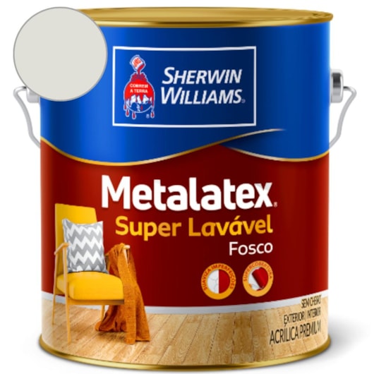 Tinta Metalatex ACR Fosca Branco Gelo Sherwin Williams 3,6L - Imagem principal - 08a2353d-b554-4313-9079-b647cdcc2d2a