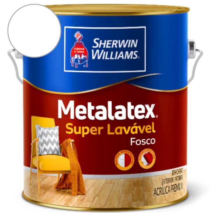 Tinta Metalatex ACR Fosca Branco Sherwin Williams 3,6L