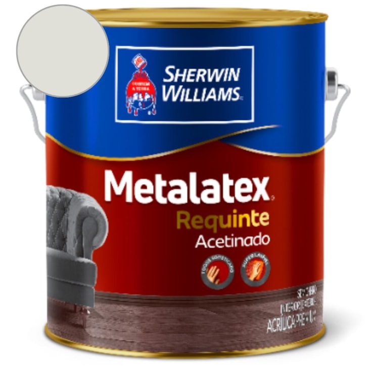 Tinta Metalatex ACR Requinte Super Lavável Acetinado Branco Gelo Sherwin Williams 3,6L