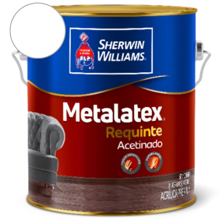Tinta Metalatex ACR Requinte Super Lavável Acetinado Branco Sherwin Williams 3,6L