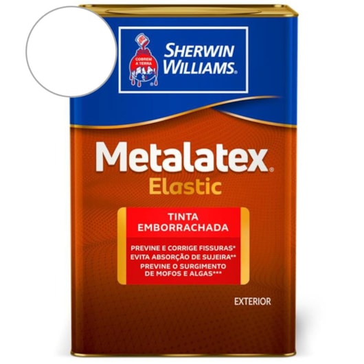 Tinta Metalatex Elastic Branco Semiacetinado Sherwin Williams 18L - Imagem principal - f5f5129d-b26b-4264-a121-bbb9dd843fcd