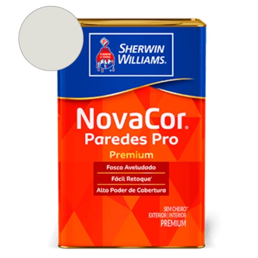 Tinta NovaCor Para Paredes Pro Branco Gelo Sherwin Williams 18L - Imagem principal - 77c82d03-9f11-4c12-88c3-a3f73c4d2c93