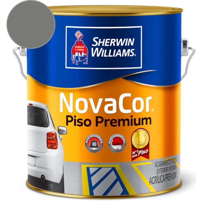 Tinta NovaCor Para Piso Cinza Sherwin Williams 3,6L