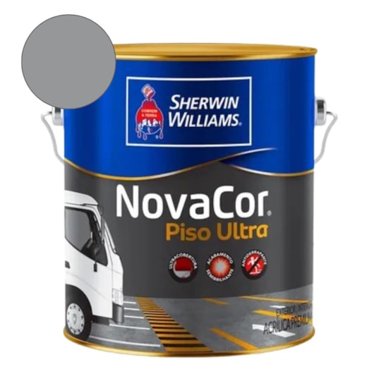 Tinta NovaCor Para Piso Ultra Cinza Sherwin Williams 3,6L - Imagem principal - b791b51b-75b2-4cab-b60c-d86b693b097d