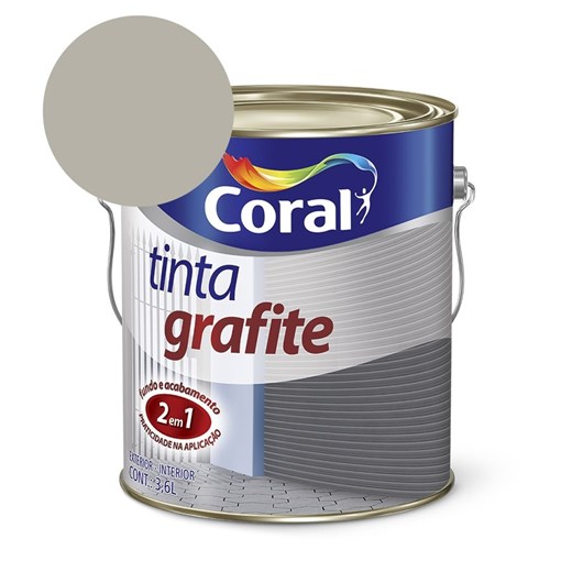 Tinta Para Metal Tinta Grafite Fosco Cinza Médio 3.6l Coral - Imagem principal - 442fbc4a-8942-48ba-a06b-acf3f3017459