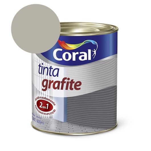 Tinta Para Metal Tinta Grafite Fosco Cinza Médio 900ml Coral - Imagem principal - f4003358-4e97-481b-aa0f-9adfa1c566d4