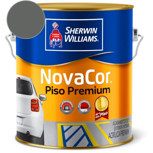 Tinta Para Piso NovaCor Cinza Chumbo Sherwin Williams 3,6L - Imagem principal - 37112bb1-0389-4f15-83c8-e04f74ae18e8