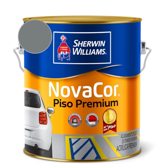 Tinta Para Piso NovaCor Cinza Sherwin Williams 0,9L - Imagem principal - 95453fa5-5ca9-4b37-a2ac-e6abb7014ee9
