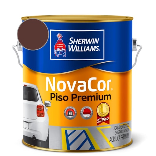 Tinta Para Piso NovaCor Marrom Sherwin Williams 0,9L - Imagem principal - 21a6618c-c807-47ff-89bd-4bc613af5028