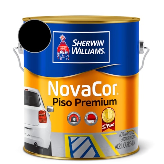 Tinta Para Piso NovaCor Preto Sherwin Williams 0,9L - Imagem principal - 83aed9ff-82a7-470a-983e-8e27fdbaf218