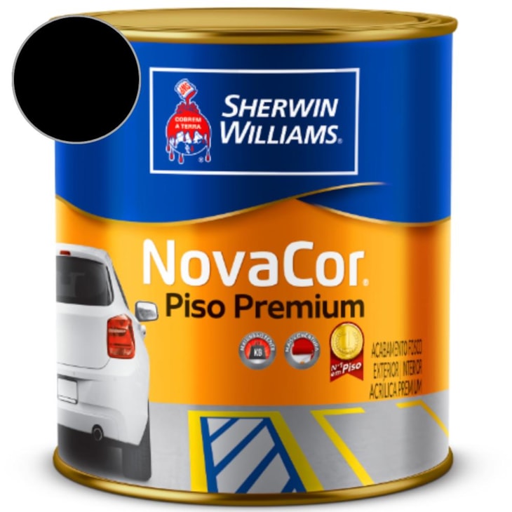 Tinta Para Piso NovaCor Preto Sherwin Williams 3,6L