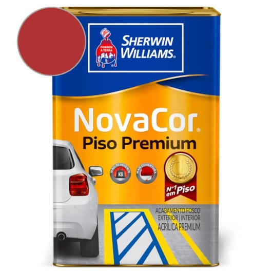 Tinta Para Piso NovaCor Vermelho Segurança Sherwin Williams 18L - Imagem principal - fc284d32-c374-4463-89c9-d0705a24bd12