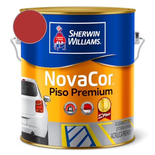 Tinta Para Piso NovaCor Vermelho Segurança Sherwin Williams 3,6L - Imagem principal - 8f8fd03f-d10f-4e22-a116-b23731fbb216