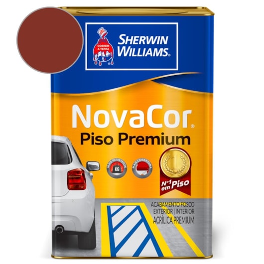 Tinta Para Piso NovaCor Vermelho Sherwin Williams 18L - Imagem principal - 862fd10b-e3f7-4266-804e-d7d3d4b7be61
